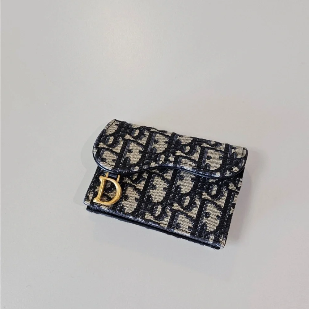 Dior Saddle Oblique Compact Wallet Like-New